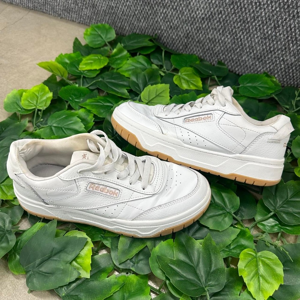 Reebok Court Advance White Gum Leather Sneakers Women's US 7